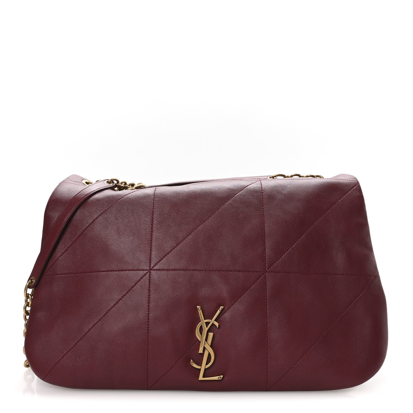 Lambskin Matelasse Monogram Large Jamie 4.3 New Dark Bordeaux
