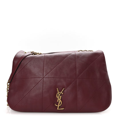 Saint Laurent Lambskin Matelasse Monogram Large Jamie 4.3 New Dark Bordeaux 1 of 10