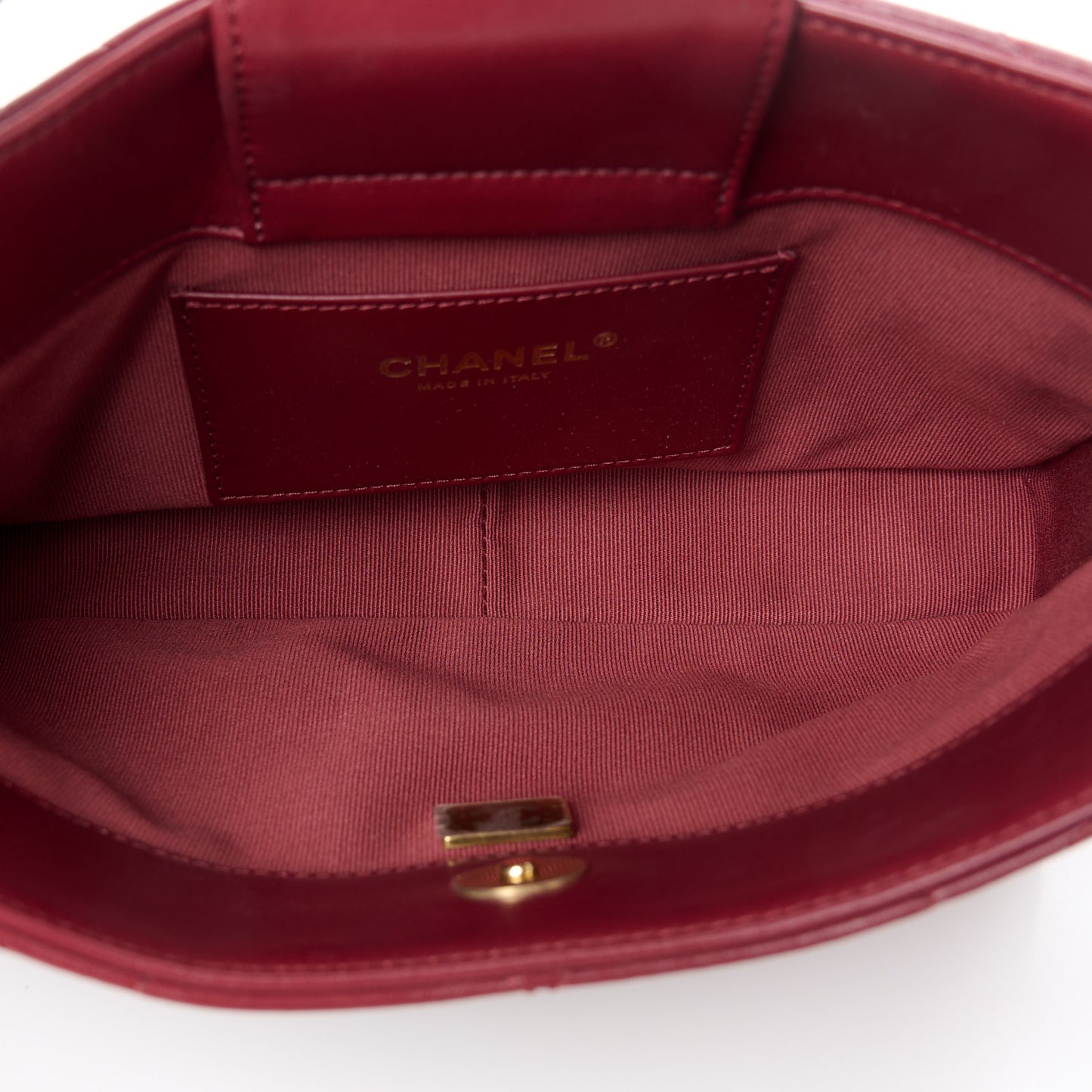 Lambskin Quilted Small CC Links Hobo Burgundy