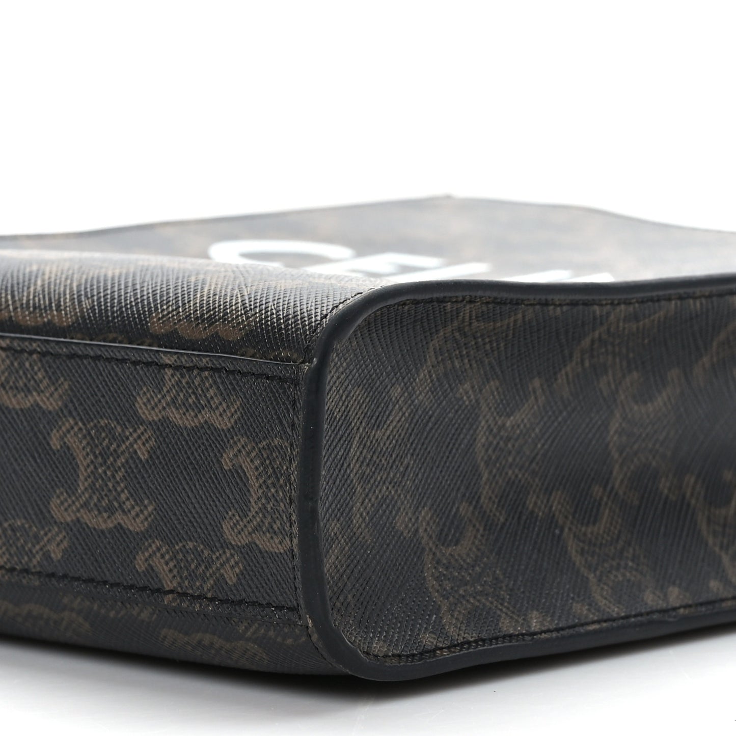 Triomphe Canvas Calfskin Mini Vertical Cabas Tan