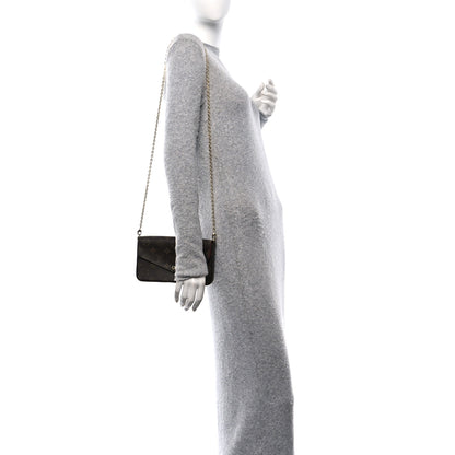 Louis Vuitton Monogram Pochette Felicie Chain Wallet Fuchsia 2 of 13