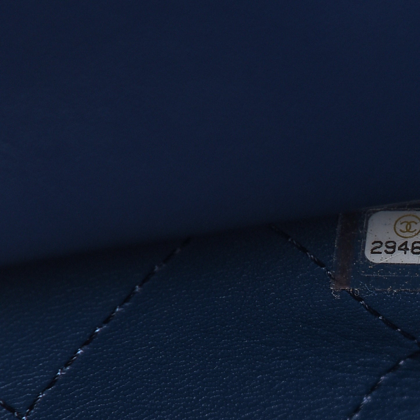 Calfskin Stitched Large Shopping Tote Blue