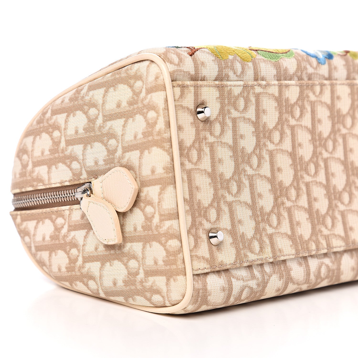 Christian Dior Monogram Vintage Flowers Bowler Beige 7 of 9