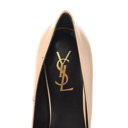 Saint Laurent Vernigolf Tribute Two 80 Platform Pumps 37.5 Nude Powder 6 of 12
