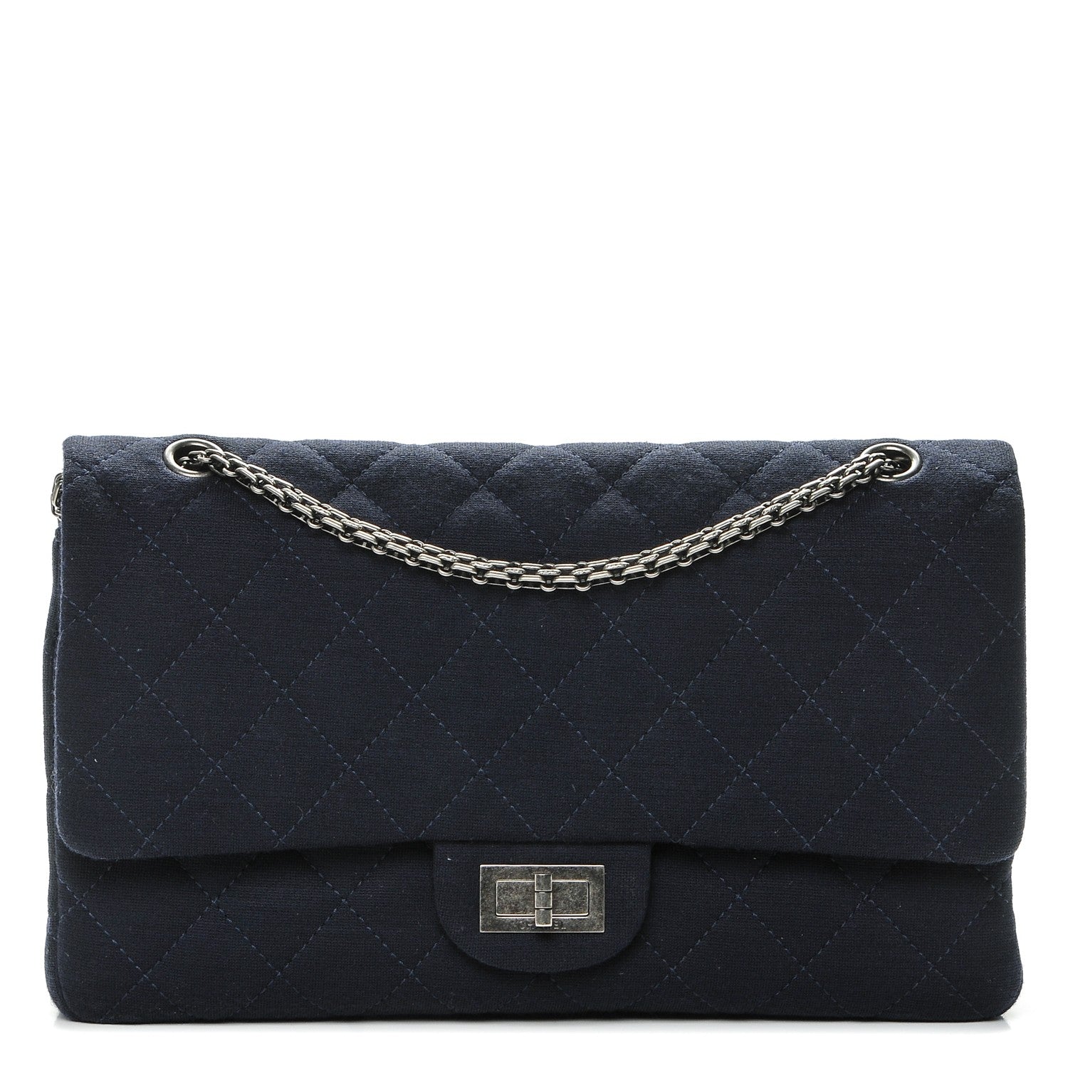 Chanel Jersey Quilted 2.55 Reissue 227 Flap Navy 1 of 7