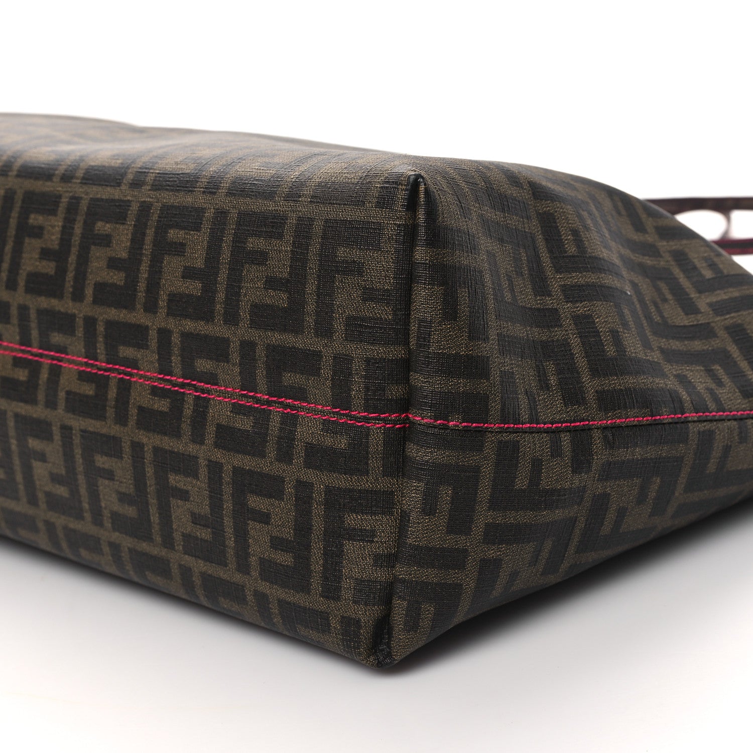 Fendi Zucca Spalmati Large Roll Tote Tobacco Fuxia 9 of 12