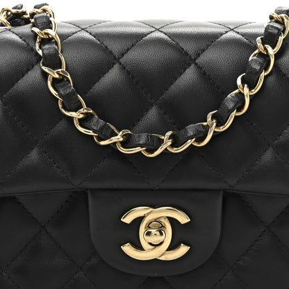 Chanel Lambskin Quilted Mini Rectangular Flap Black 8 of 11