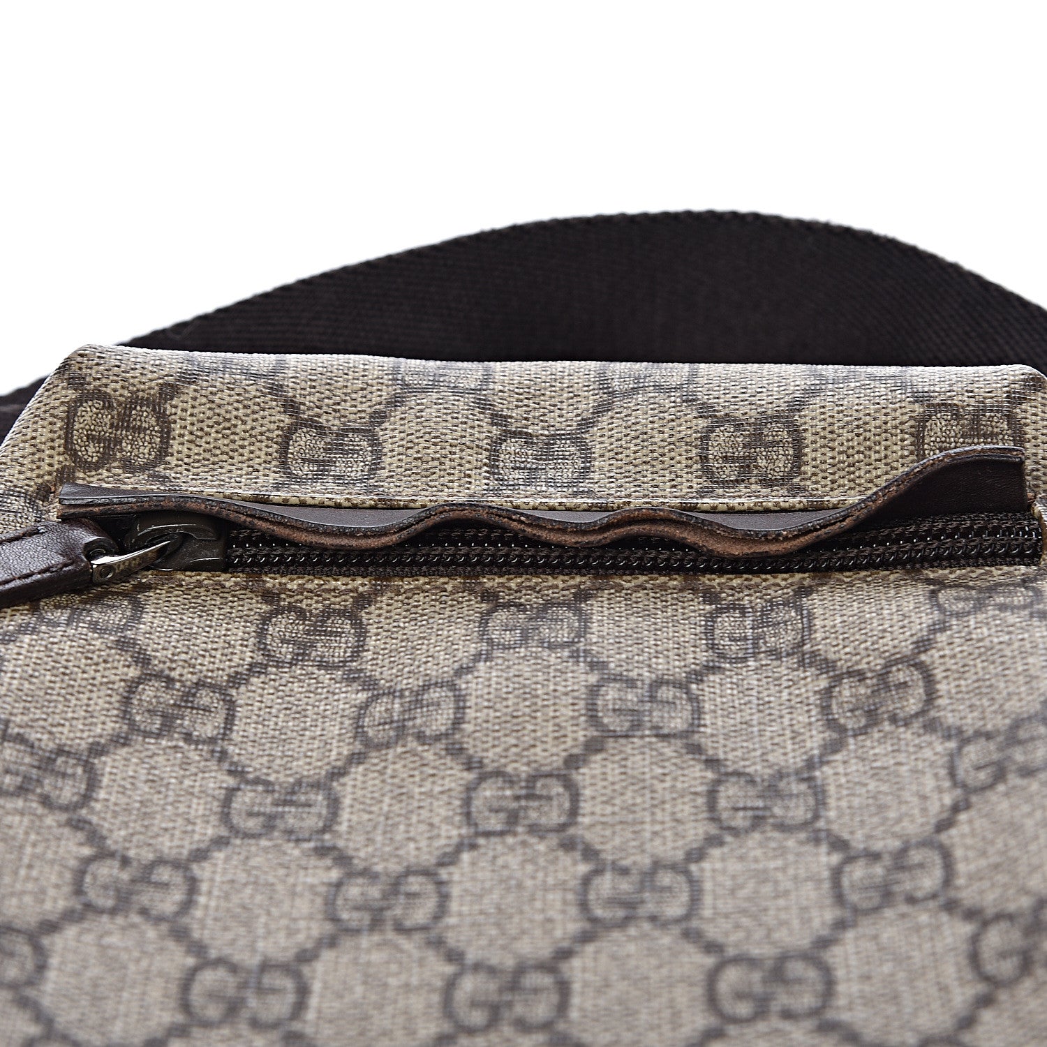Gucci GG Plus Monogram Double Pocket Belt Bag Dark Brown 6 of 12