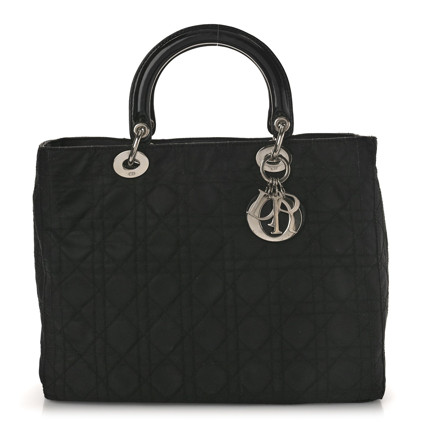 Nylon Cannage Large Lady Dior Black