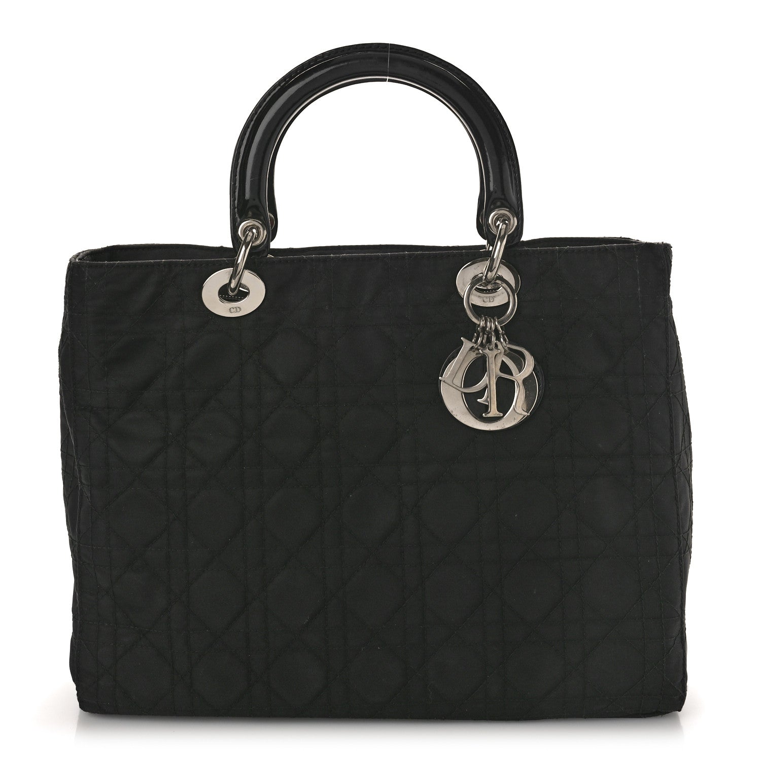 Christian Dior Nylon Cannage Large Lady Dior Black 1 of 12