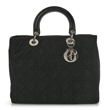 Christian Dior Nylon Cannage Large Lady Dior Black 1 of 12