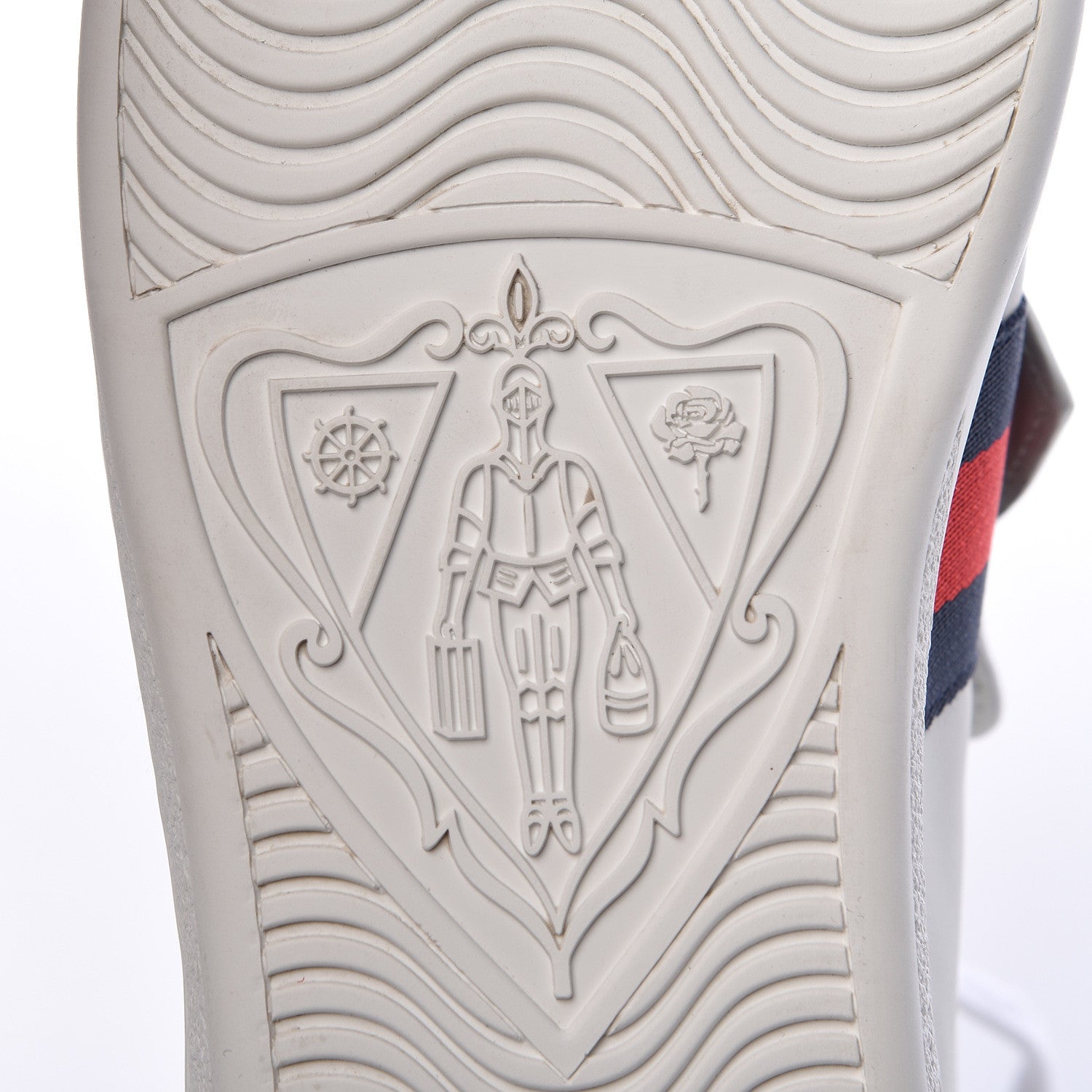 Gucci Calfskin Ayers Web Womens Ace Bow Lace Sneakers 40.5 White 7 of 15