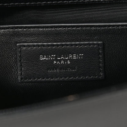 Saint Laurent Grain De Poudre Medium Classic Monogram Kate Satchel Black 6 of 12