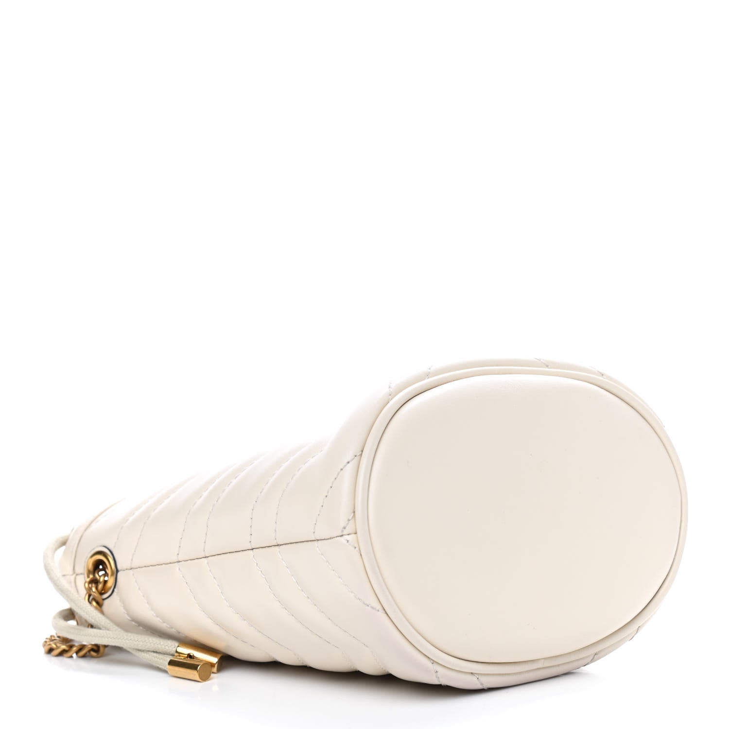 Gucci Calfskin Matelasse Mini GG Marmont 2.0 Bucket Bag White 4 of 9