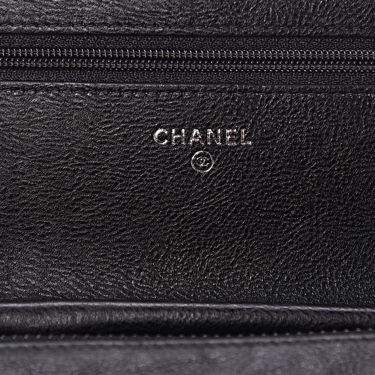Chanel Crumpled Calfskin Quilted Wallet On Chain WOC So Black 8 of 14