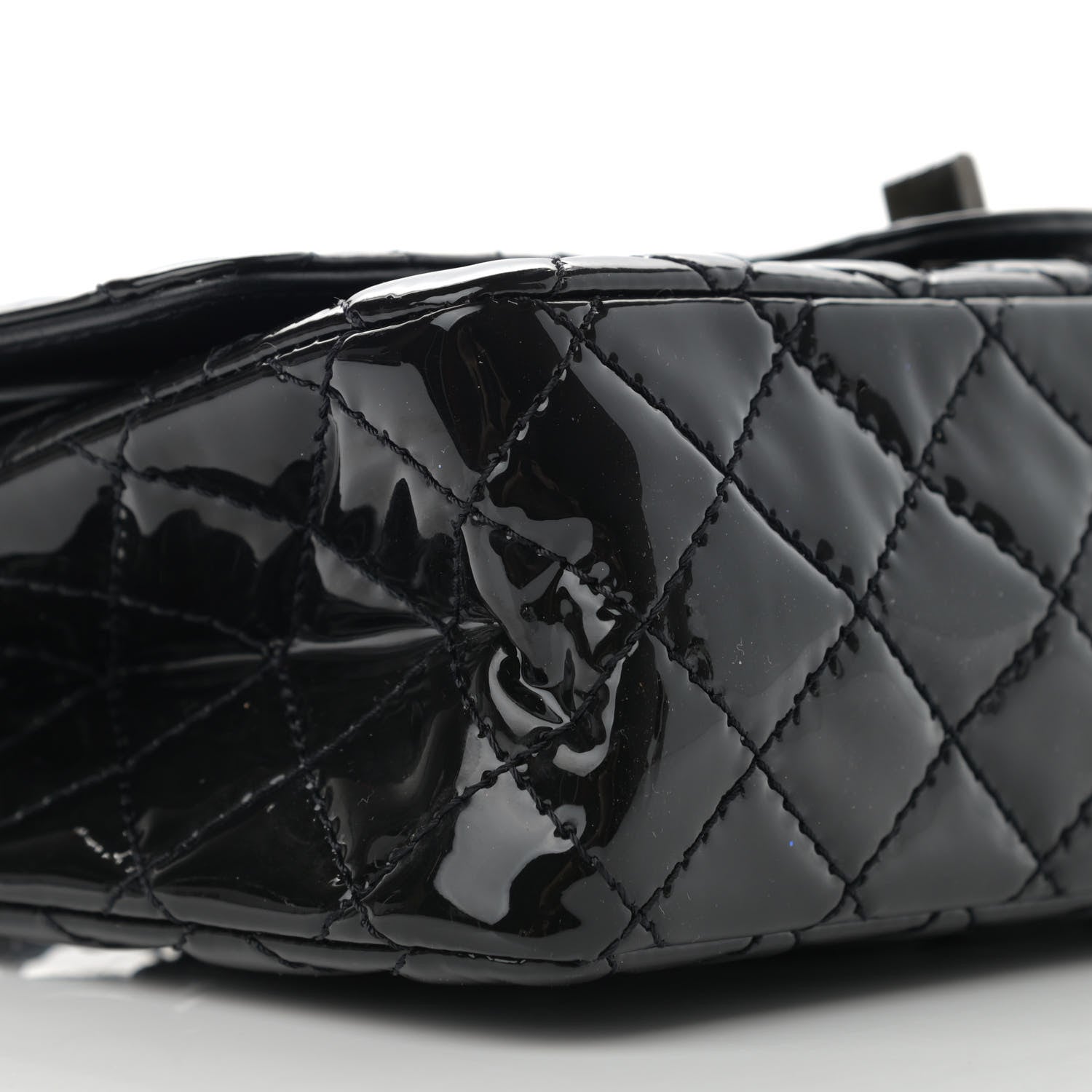 Chanel Patent Calfskin Quilted 2.55 Reissue 225 Flap So Black 9 of 13