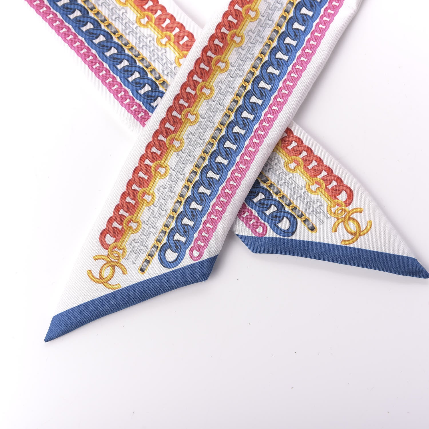 Chanel Silk Chain CC Slim Bandeau Scarf Multicolor 2 of 5