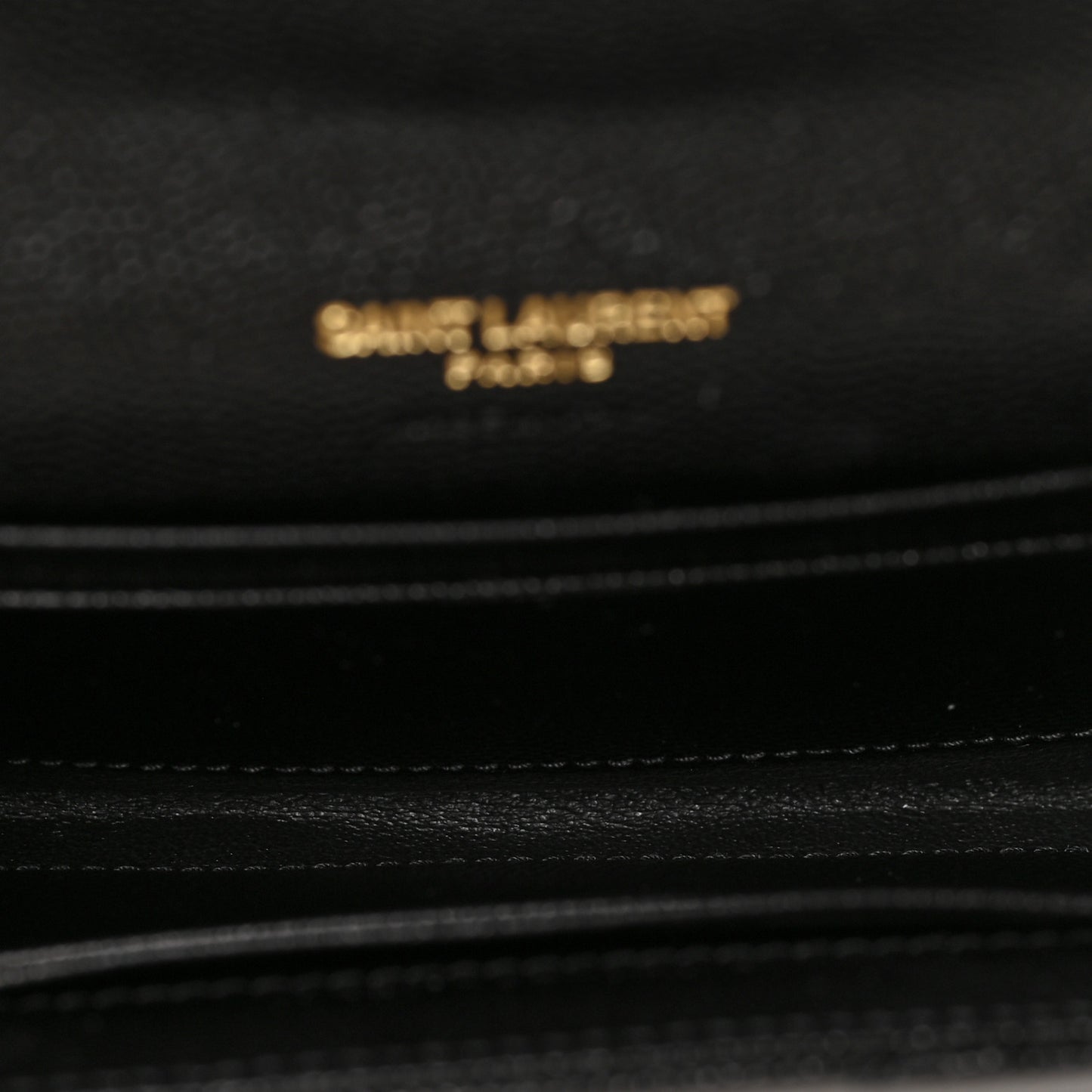 Grain De Poudre Matelasse Chevron Small Monogram Envelope Wallet Black