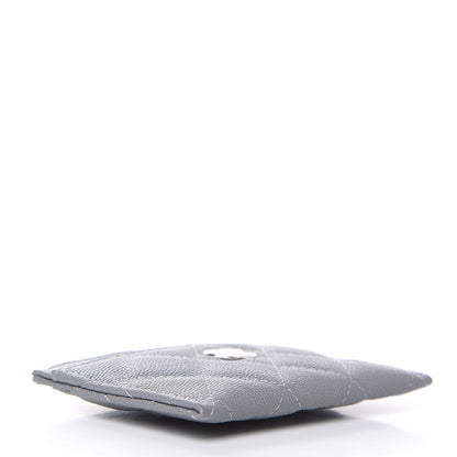 Chanel Caviar Quilted Card Holder Grey 4 of 9