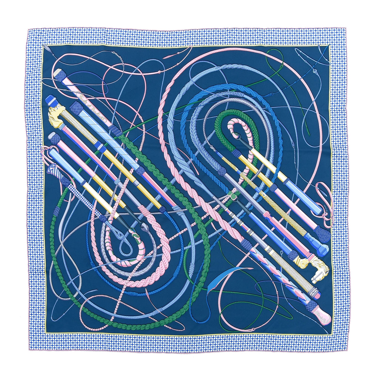 Hermes Silk Fouets et Badines Scarf 90 1 of 6