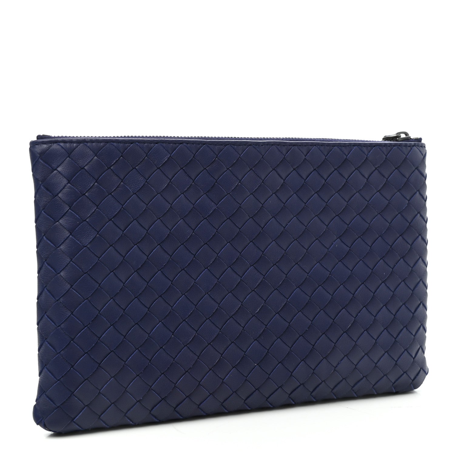Bottega Veneta Nappa Intrecciato Medium Zip Pouch Atlantic 2 of 4