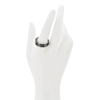 Gucci Sterling Silver Double G Band Ring 61 9.75 2 of 6