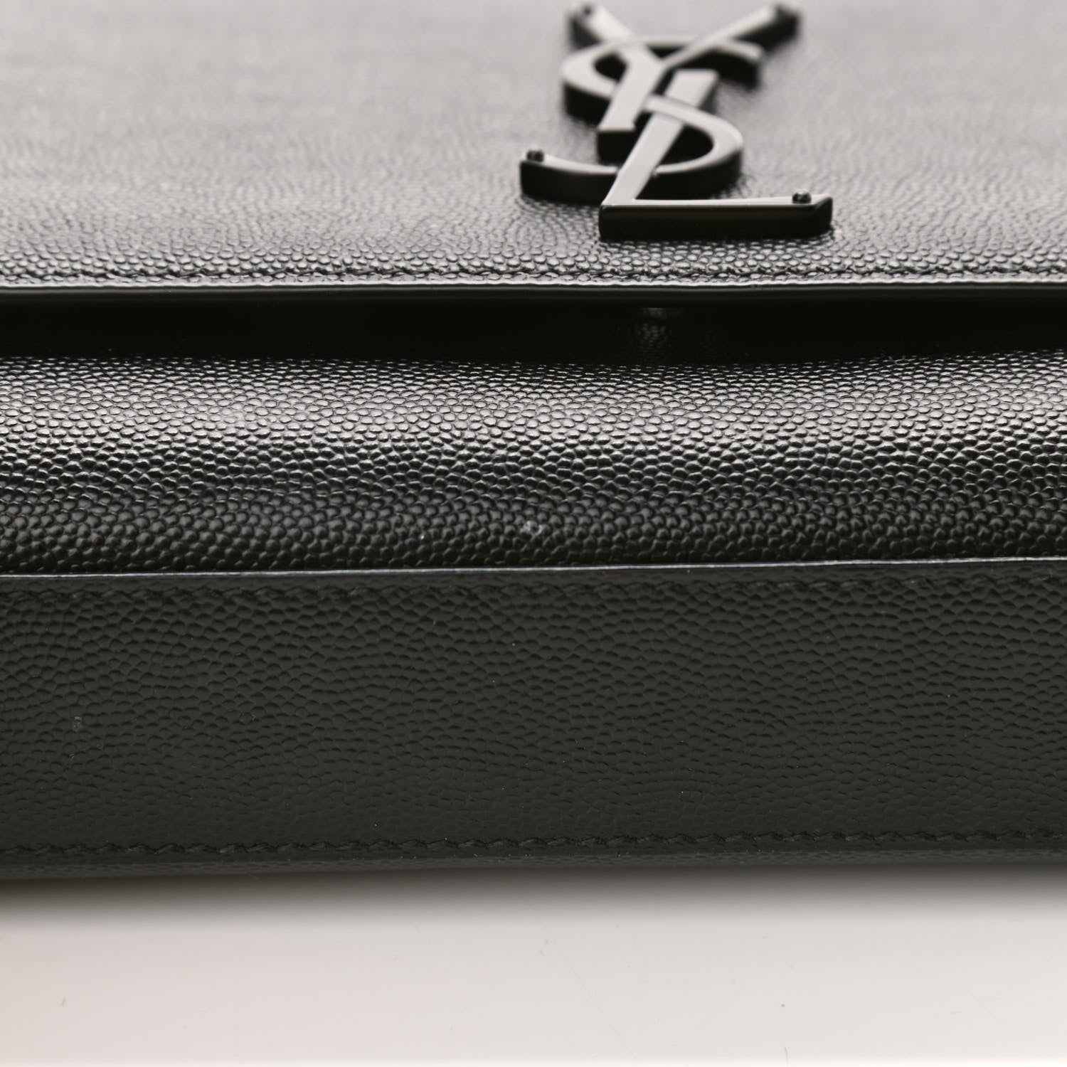 Saint Laurent Grain De Poudre Medium Classic Monogram Kate Satchel Black 9 of 9