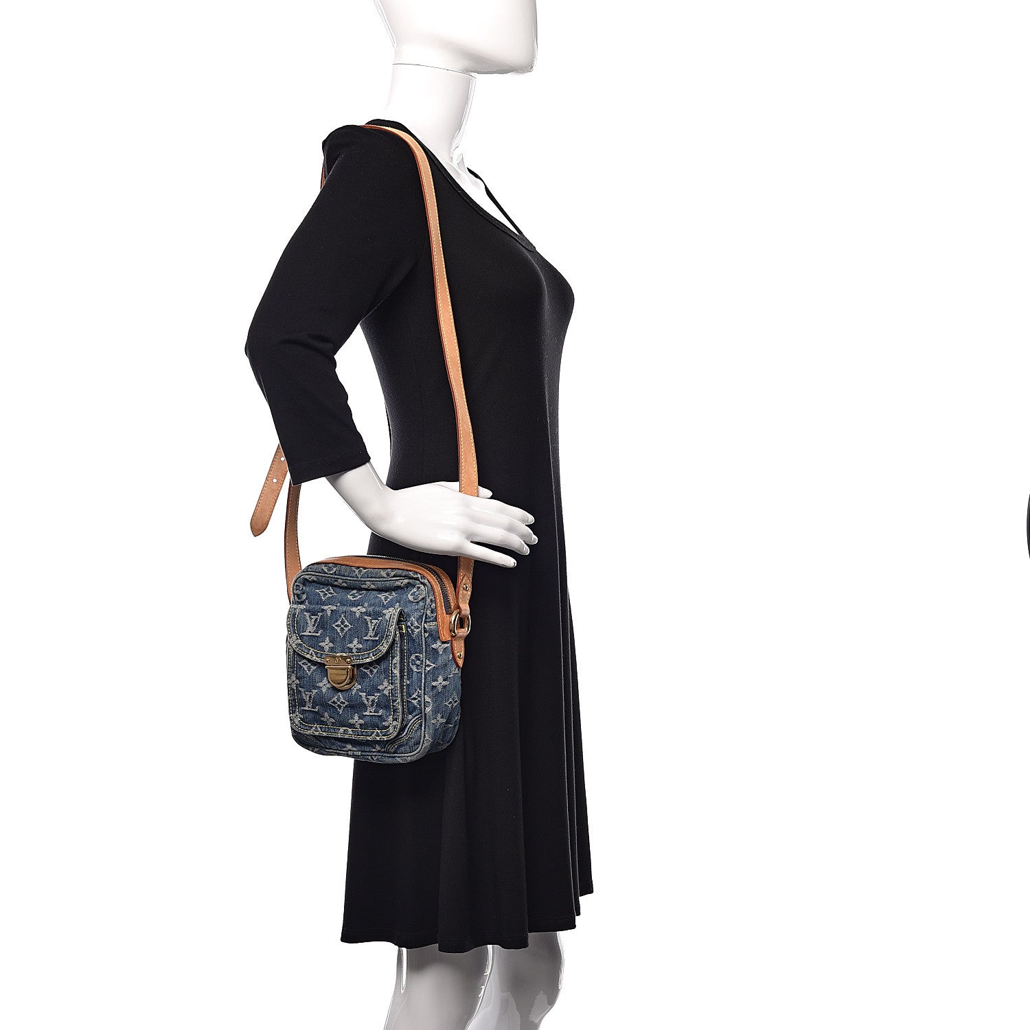 Louis Vuitton Denim Camera Bag Blue 2 of 12