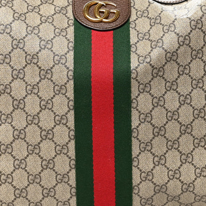 Gucci GG Supreme Monogram Web Ophidia Half Moon Hobo Brown 8 of 10