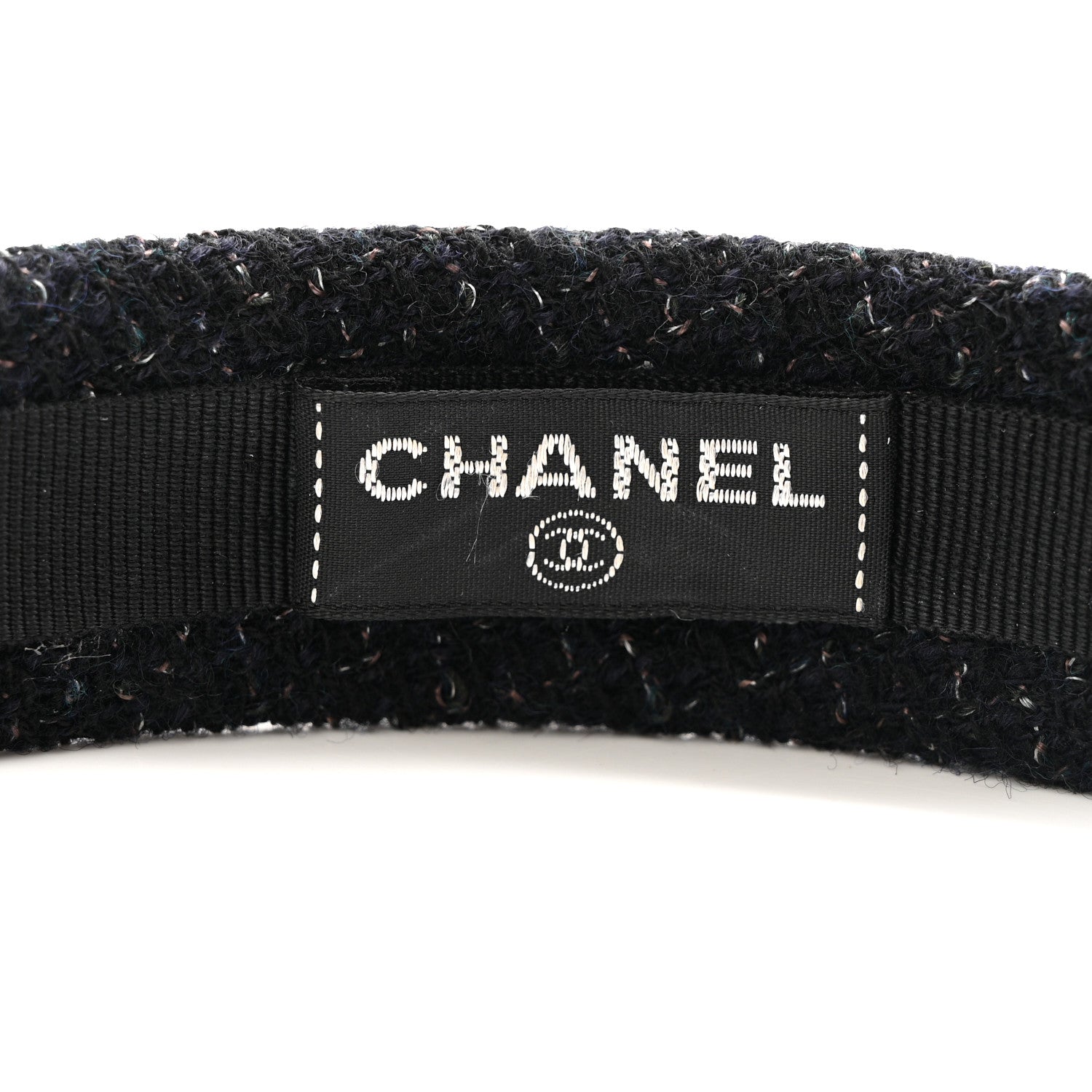 Chanel Tweed Chain Headband Black 4 of 6