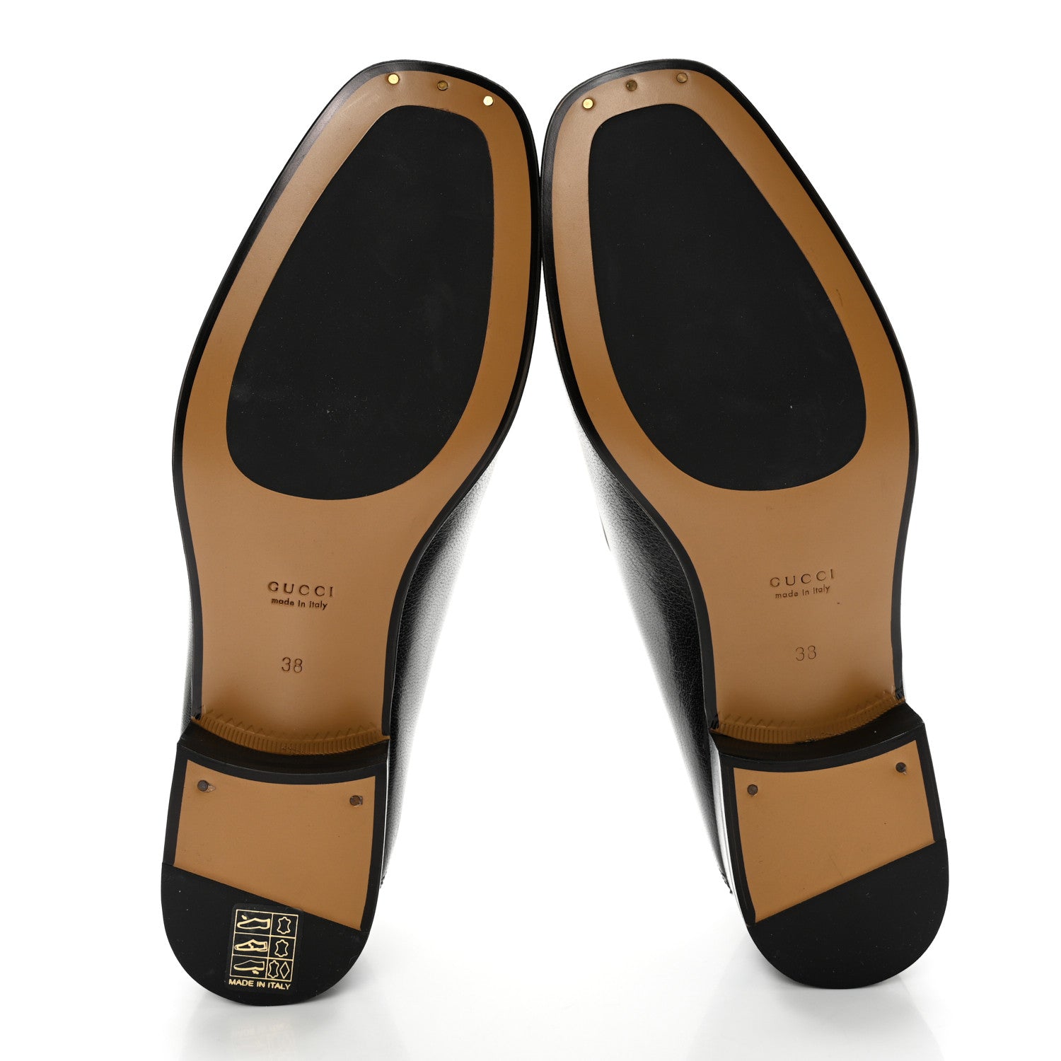 Gucci Goatskin Womens Horsebit Mid-Heel Loafers 38 Black 5 of 12