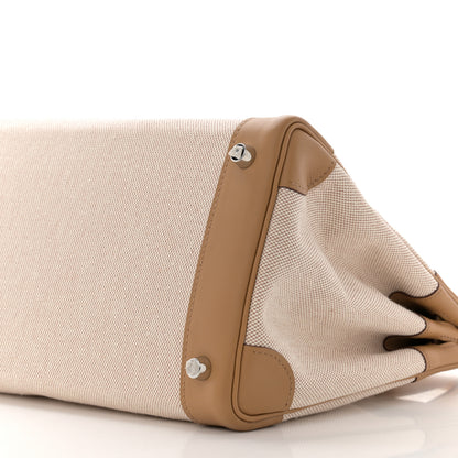 Hermes Toile Swift Birkin 30 Biscuit 10 of 11