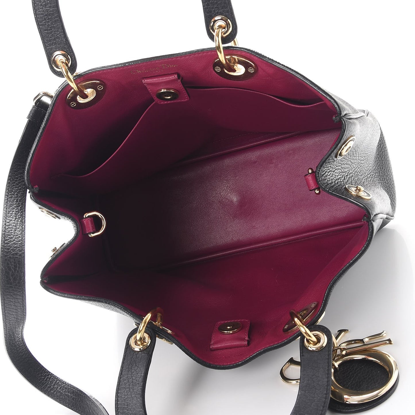 Bullcalf Medium Diorissimo Tote Black Rose Indien