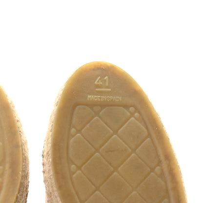 Chanel Lambskin CC Espadrilles 41 Beige Black 13 of 13
