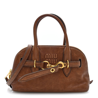 Miu Miu Nappa Aviator Small Aventure Bag Rovere 1 of 9