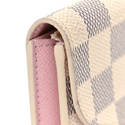 Louis Vuitton Damier Azur Rosalie Coin Purse Rose Ballerine 10 of 12