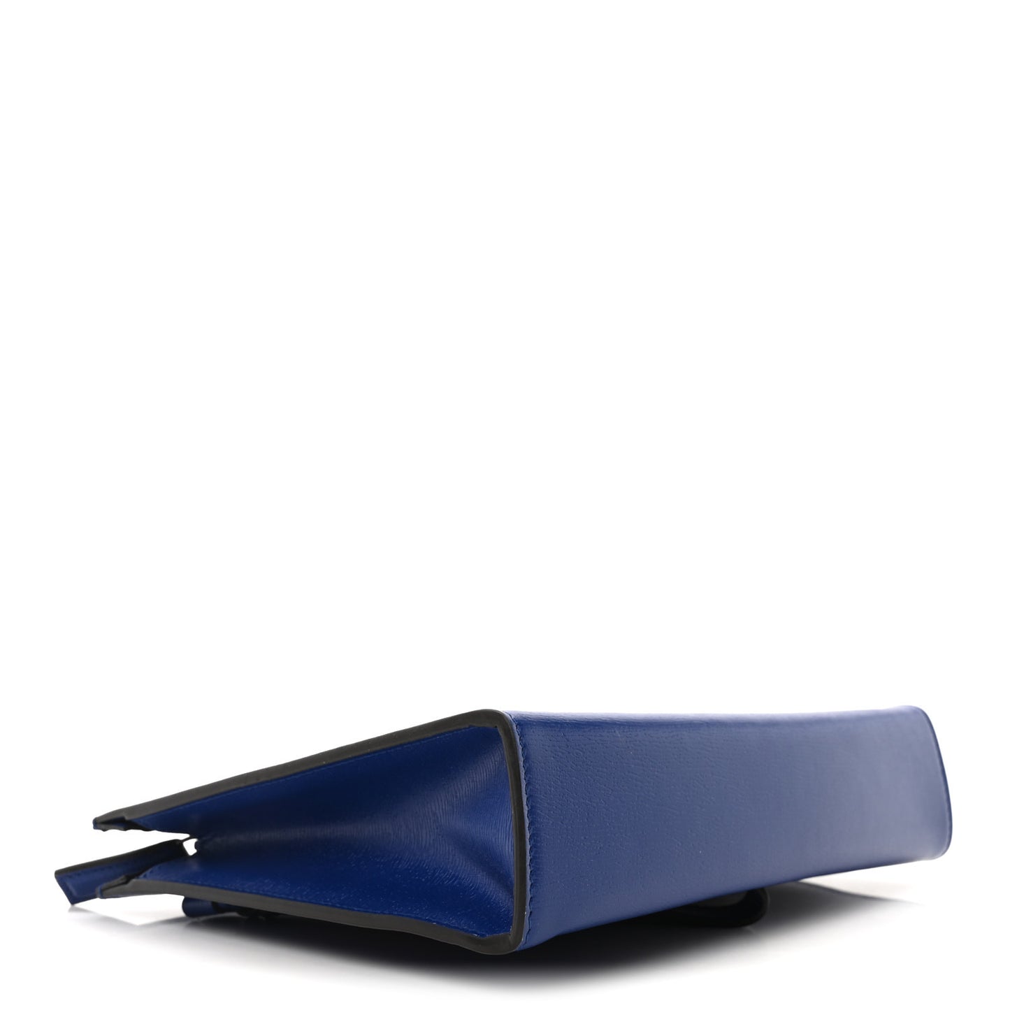 New Shanghai Calfskin Interlocking G Logo Wristlet Pouch Cobalt Blue Orange