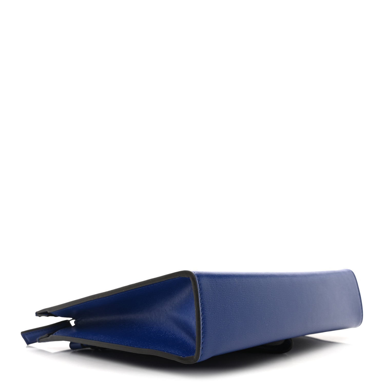 Gucci New Shanghai Calfskin Interlocking G Logo Wristlet Pouch Cobalt Blue Orange 4 of 10