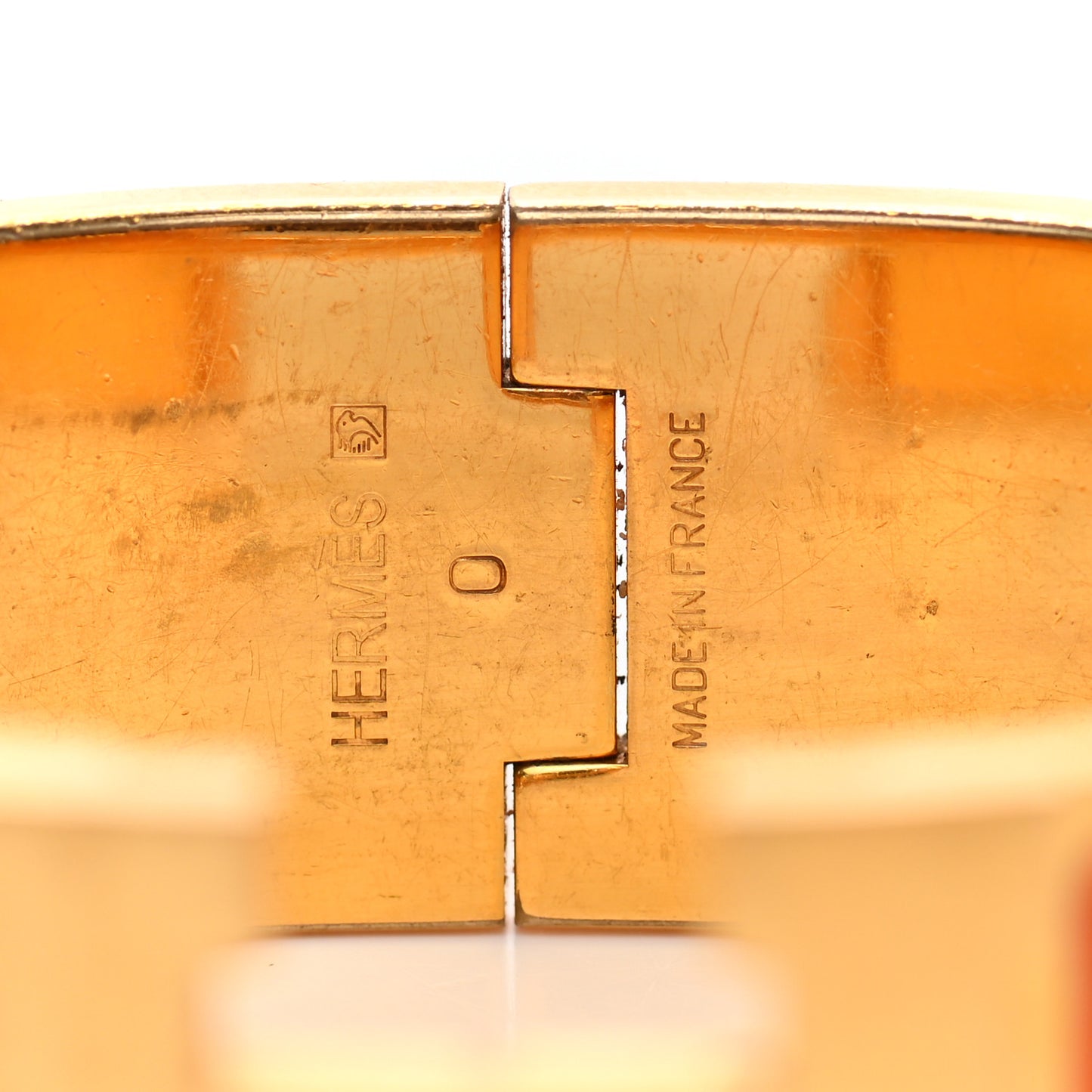 Enamel Wide Clic Clac H Bracelet PM Orange