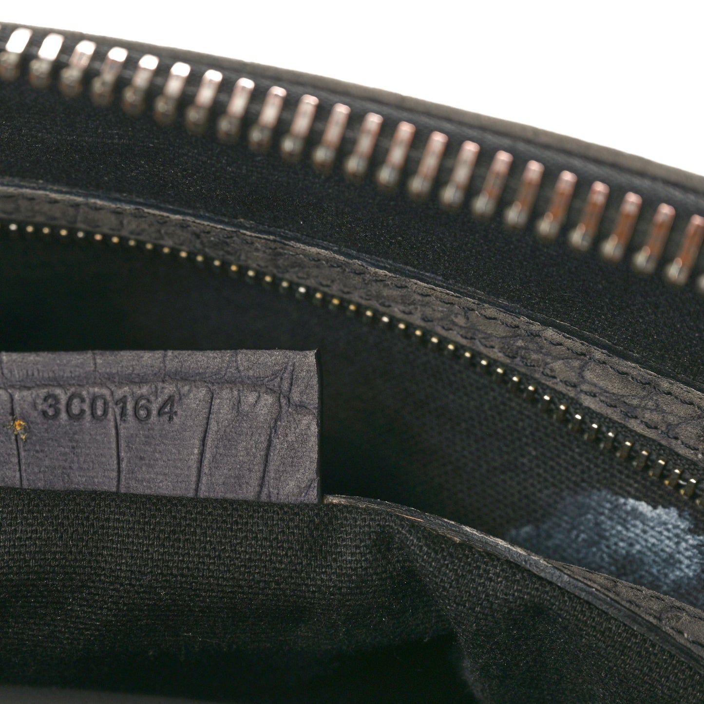 Nubuck Crocodile Embossed Medium Antigona Washed Black