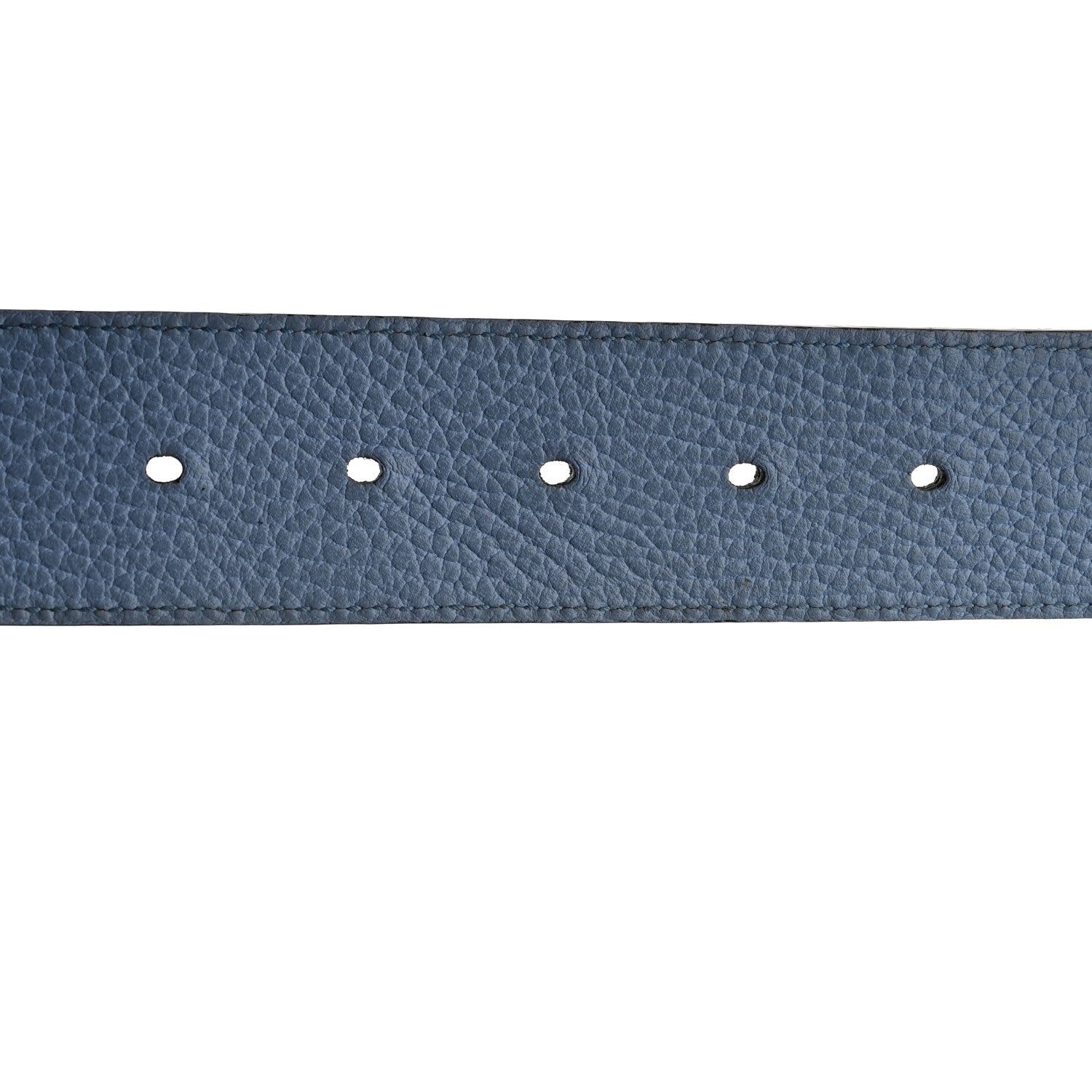 Gucci Dollar Calfskin 1973 Reversible Belt 80 32 Black Mineral Blue 4 of 7
