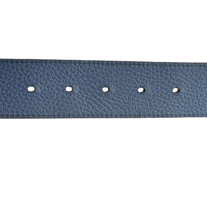 Gucci Dollar Calfskin 1973 Reversible Belt 80 32 Black Mineral Blue 4 of 7