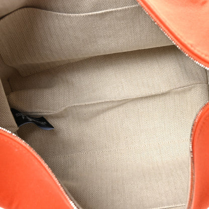 Hermes Canvas Large Bride-A-Brac Pouch Orange Feu Burgundy 5 of 11