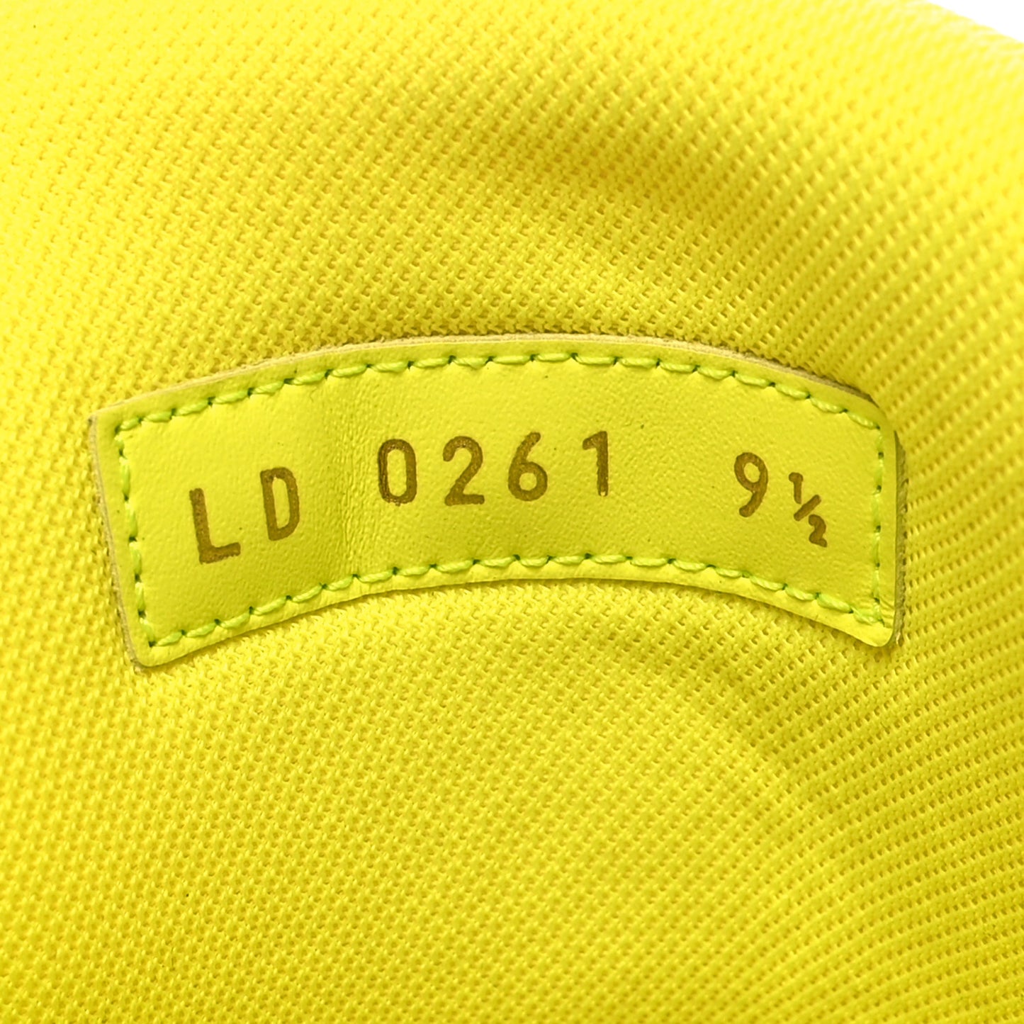 Calfskin Mens LV Trainer Sneakers 9.5 Yellow Brown