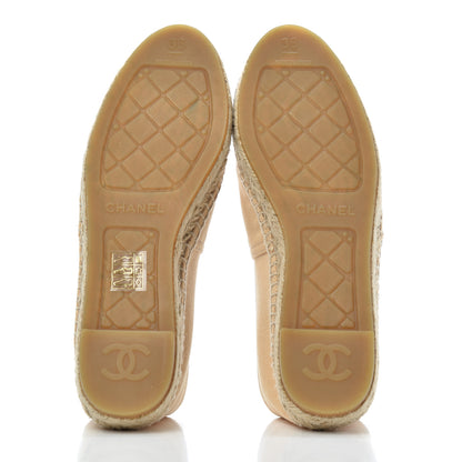 Chanel Denim CC Espadrilles 38 Beige Black 5 of 9