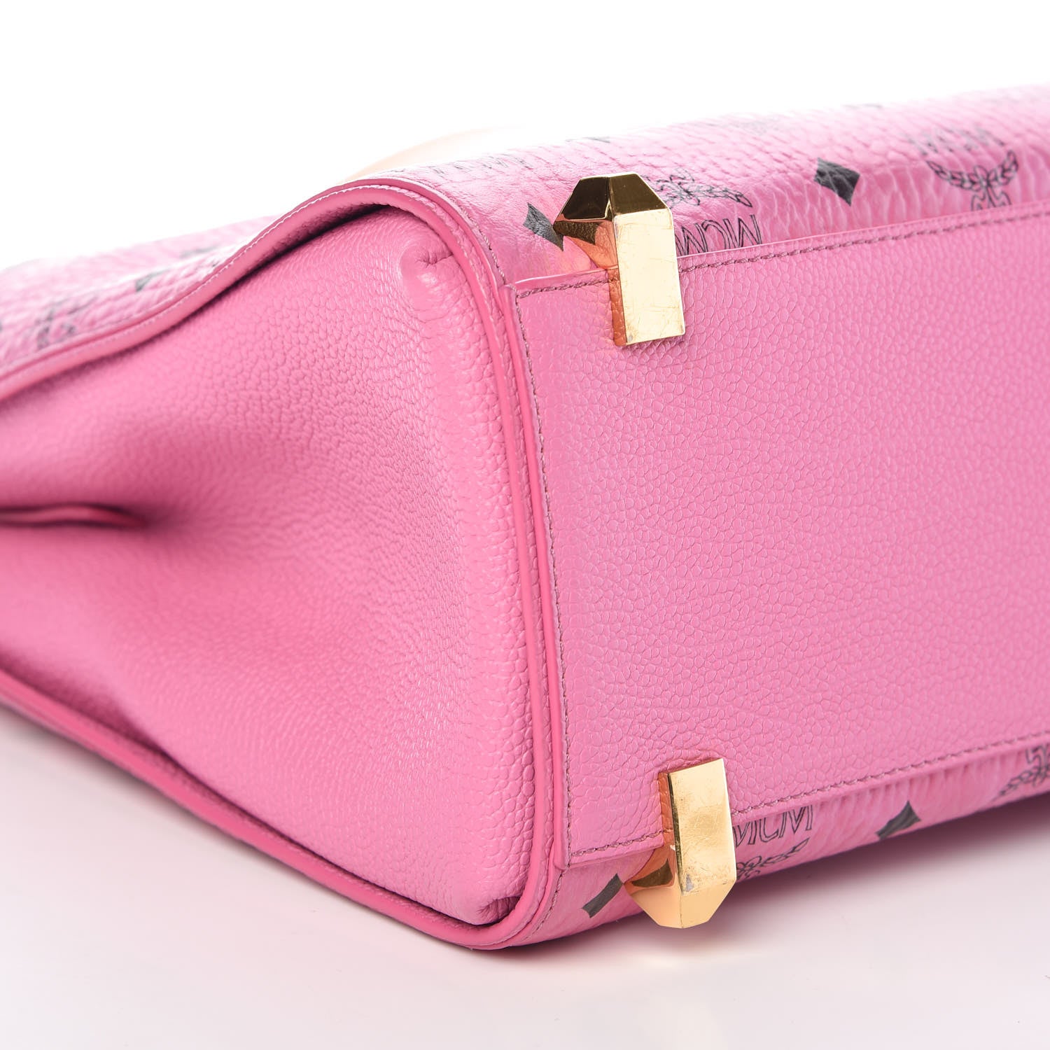 MCM Visetos Corina Shoulder Bag Pink 6 of 9