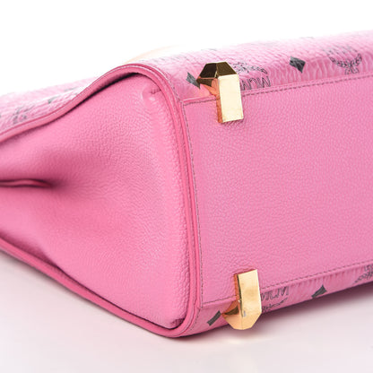 MCM Visetos Corina Shoulder Bag Pink 6 of 9