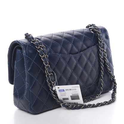 Chanel Caviar Quilted Medium Double Flap Dark Blue 2 of 12