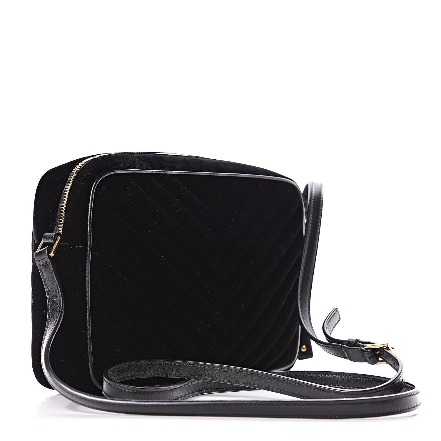 Saint Laurent Velvet Matelasse Monogram Lou Camera Bag Black 3 of 9