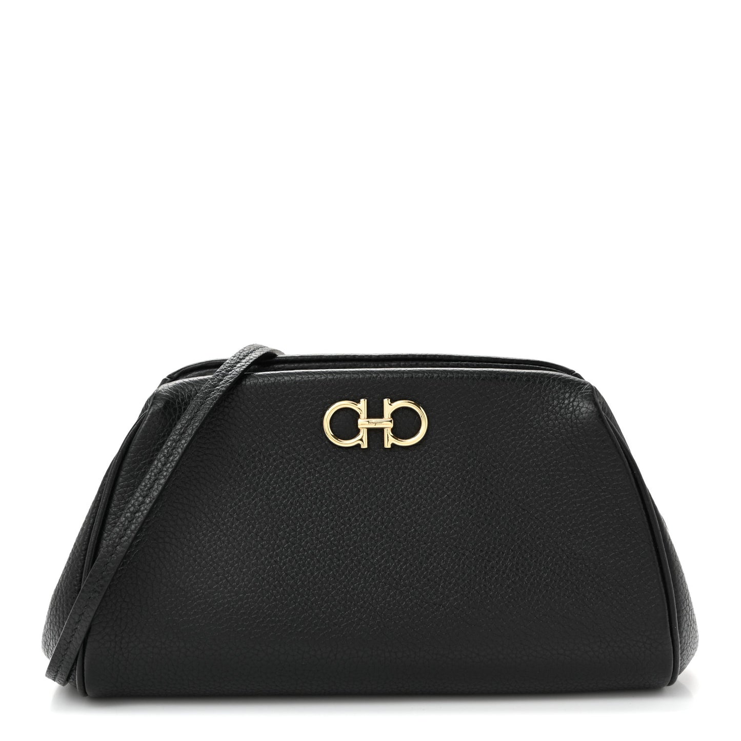Calfskin Small Gancini Crossbody Black